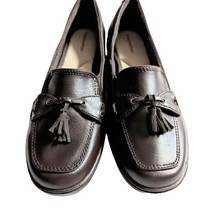 Grasshopper Classic Brown Leather Tassle Padded Insole Comfort Loafers S... - £19.72 GBP