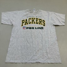 Vintage Green Bay Packers T Shirt 1995 Pro Line Gray Riddell NFL USA Mad... - £20.23 GBP