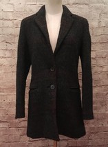 Helene London Heathered Gray Plaid Button Wool Blend Jacket Size Small - £51.11 GBP