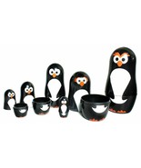 NEW 6 Matryoshka Penguin Nesting Dolls, Hollow Penguins To Fit Inside Ea... - £15.63 GBP