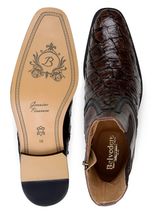 Belvedere Lima Genuine Pirarucu Skin Pebble Grain Calf Chukka Boot Brown image 6