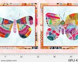 23.75&quot; X 44&quot; Panel Butterflies Butterfly Insects Bugs Pink Cotton Fabric... - $9.87