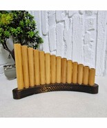Vintage Romanian Pan Flute Souvenir Nai – Arta Lemnului Wood Carved Deco... - $66.53 CAD