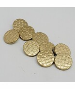 Brooks Brothers 9 Buttons Vintage Gold Tone Brass Shank Metal Basket wea... - $421.34 MXN