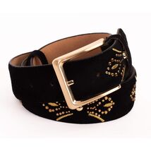 The Lazio Black Suede Leather Belt image 2