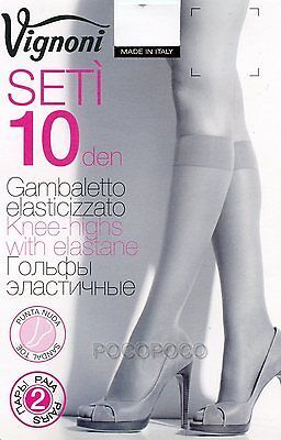 2 Paia di gambaletti den 10 denari elasticizzati da donna Vignoni Setì 1... - $2.24