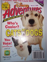 Disney Adventures Who’s Cooler Cats Or Dogs March 1999 - $4.09 CAD