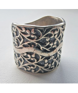 SILPADA 925 STERLING SILVER ISRAEL ETERNAL TREE EXTRA WIDE BADE RING SIZ... - $88.20 CAD