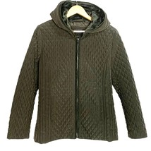Braetan Quilted Jacket Full Zip Pockets Hoodie Green Size Large Utility - £23.33 GBP