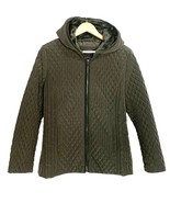 Braetan Quilted Jacket Full Zip Pockets Hoodie Green Size Large Utility - £23.33 GBP