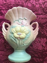 Magnolia Vase Hull Art Pottery  #12 6 1/4 1946-47 Matte Pastels AS IS  - £23.97 GBP