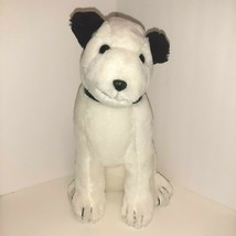Vintage RCA NIPPER White &amp; Black Dog Stuffed Animal Dakin 11” Toy Plush - £8.53 GBP