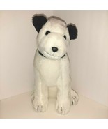 Vintage RCA NIPPER White &amp; Black Dog Stuffed Animal Dakin 11” Toy Plush - £8.72 GBP