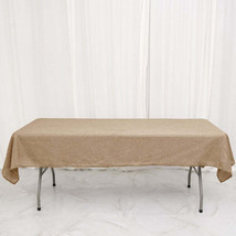 Natural 54&quot;&quot;X96&quot;&quot; Rectangular Faux Burlap Tablecloth Wedding Gift - $39.40