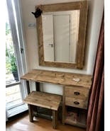 Bedroom Dresser Table & Mirror | Made From Reclaimed Scaffolding | THE DOWNEND - $8,999.99