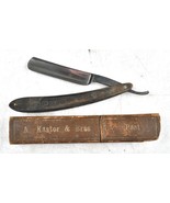 VINTAGE # 1150 GERMANY A. KASTOR &amp; BROS. STRAIGHT EDGE SHAVING RAZOR WOO... - $690.56 MXN