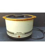 Vintage Rival Crock-ette Slow Cooker Stoneware Crock Pot 1 Qt #3205 Brow... - £17.23 GBP
