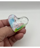 Handmade Dichroic Glass Heart Object de Arté Keepsake- “You Are Loved&quot; #368 - $45.00
