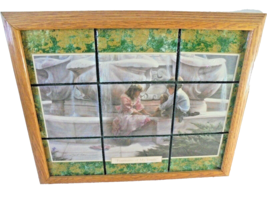 Wall Decor &quot;Fountains Of My Youth&quot; Boy Girl Fountain Framed Tiled Cerami... - $9.85