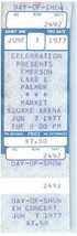 Vintage Emerson Lake Palmer Elp Ticket Stub Juin 7 1977 Indianapolis En ... - £40.97 GBP