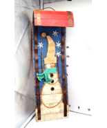 Snowman Sled Wall or Door Sign Decor-Wood-Painted-Holiday-Christmas-Winter - €11,24 EUR