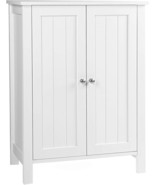 Vasagle Bathroom Floor Storage Cabinet, White, 23.66 X 11.88 X 31.55 Inc... - £78.16 GBP