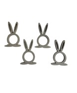 Easter Bunny Rabbit Ears Set of 4 Gray Napkin Rings Holders USA PR202-GRY-4 - $4.99