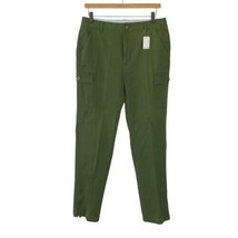 NWT LL Bean Womens Size 10 10x30 Green Slim Leg Twill Cargo Pants NEW - $29.39