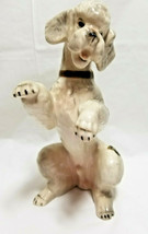 Poodle Dog Figurine 1950s Golden Crown E&amp;R Ebeling &amp; Reuss Keramos Austria  - $74.95