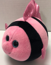 TY Beanie Baby Ballz GILLY the Pink &amp; Black Fish - £3.92 GBP