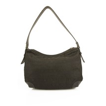 RoccoBarocco Black Signature Logo canvas shoulder bag Hobo Handbag - $118.80