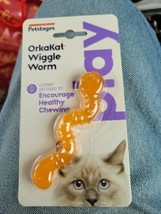 Petstages ORKAKat Catnip Infused Wiggle Worm Cat Toy Orange, One Size - $14.99
