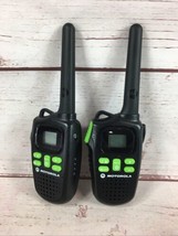 2 Motorola MD200TPR FRS Black 22 Channel 20 Miles Indoor Outdoor Two Way Radio - $18.80