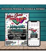 90's Invitation & Social Media Post Template - Party - Editable in Photoshop - $11.99