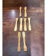 Lot Of 8 Handmade Wood Utensils - Spoons Spatulas - $186.88 MXN