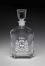 Dillon Irish Coat of Arms Whiskey Decanter (Sand Etched) - $54.00