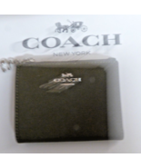 COACH Snap Card Case 73867 Cargo Green silver zip NWT LQQK - $74.99