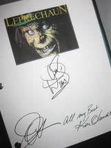 Leprechaun Signed Movie Film Script Screenplay X3 autographs Warwick Davis Jenni - £15.97 GBP