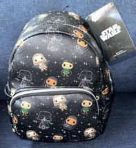 Funko Pop Star Wars Character Figures Print Black Mini Backpack Disney N... - £35.39 GBP