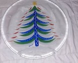 Kosta Boda Art Glass CHRISTMAS TREE Charger by Ulrica Hydman Vallien Sweden - $70.00