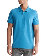 Calvin Klein Mens Regular-Fit Embroidered Polo in Faience Blue-Medium - £23.42 GBP