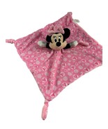 Disney Minnie Mouse Lovey Pink Knotted Corners Security Blanket Baby Plush - $21.78