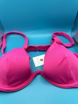 Womens Lightly Lined Underwired Pink Bikini Top Shade &amp; Shore Size 36B MSRP $25 - £8.50 GBP