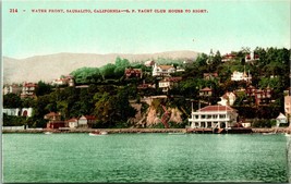 Vtg 1910s Postcard - Water Front, Susalito California w San Francisco Yacht Club - £12.58 GBP