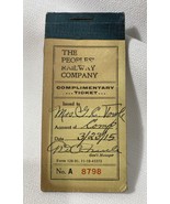 1915 The Peoples&#39; Railway Company Ticket /s  Booklet  Geo TOWLE Railroad... - €63,01 EUR