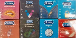 Durex Lot of 8 pack x 3 condoms - Pleasure Me Mutal Pleasure Feel Thin and Other - $4.85+