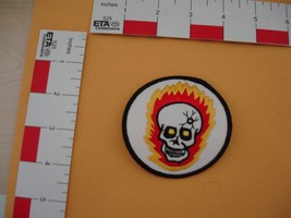 Motorcycle Vintage Patch Skull with fire - £8.51 GBP