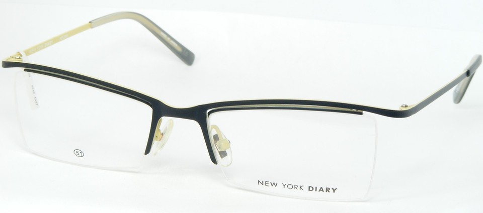 NEW YORK DIARY NF-2006 3 MATT BLACK /CREAM UNIQUE EYEGLASSES GLASSES 51-... - $66.73