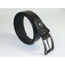 Men's Belt By PICCODER Turkey Genuine Leather Solid 3100 Black image 2
