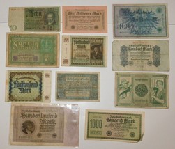 11 Germany Reichsbanknote Lot 1919,1922,1923,1924, Lot of 11 - $50.00